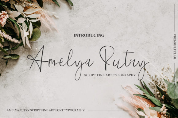 Amelya Putry: A Slim Organic Script Handwritten Font for Modern Branding