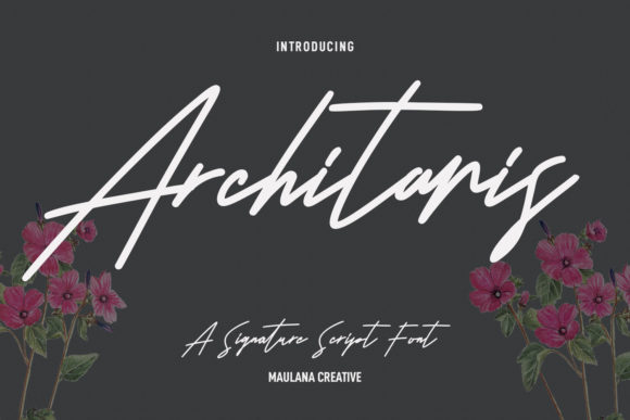 Architaris Signature: A Delicate Script Handwritten Font for Digital Branding