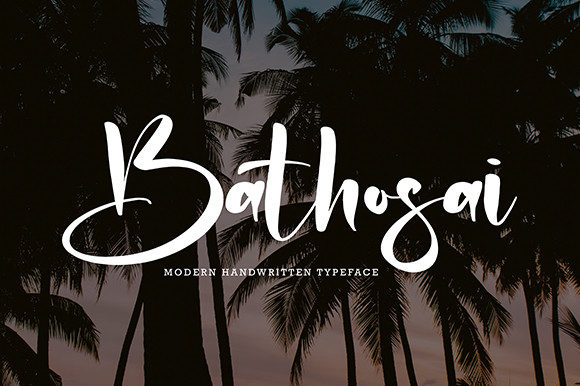 Bathosai Script Font for Elegant Campaign Design