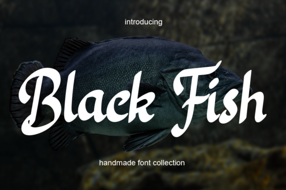 Black Fish Script Font for Playful Romantic Branding