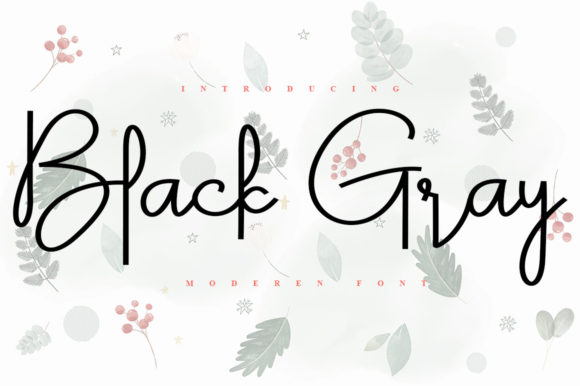 Black Gray Script Font for Elegant Handmade Design