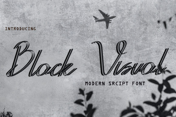 Black Visual Script Font for Handmade Creators