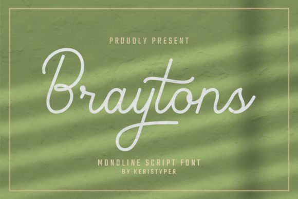 Braytons: A Vintage Script Font for Timeless Brand Identity