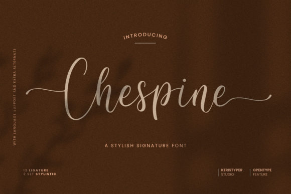 Chespine: A Frail and Delicate Script Handwritten Font for Digital Romance