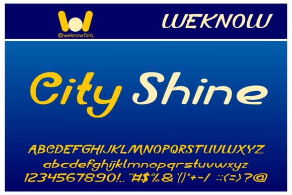 City Shine Script Handwritten Font for Makers