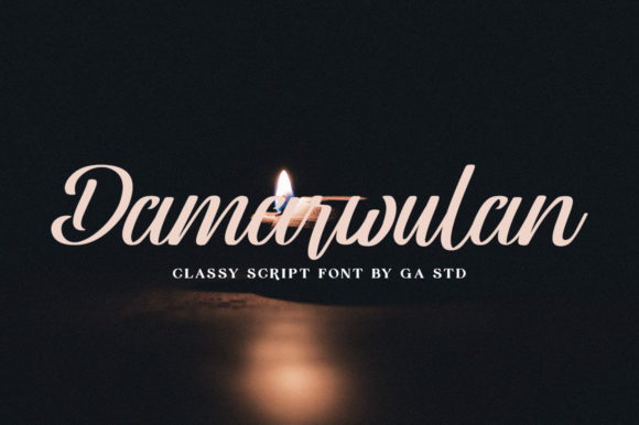 Damarwulan Script Font for Elegant Branding & Campaign Clarity