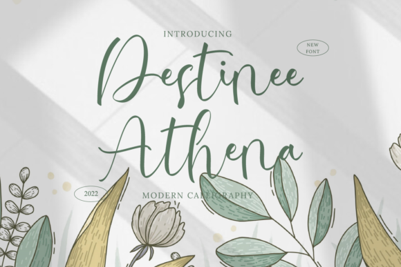 Destinee Athena: An Elegant Script Font for Thoughtful Design