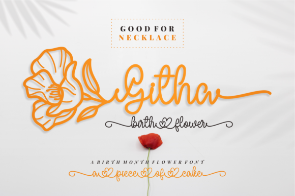 Githa Birth Flower: A Vintage Script Font for Authentic Branding
