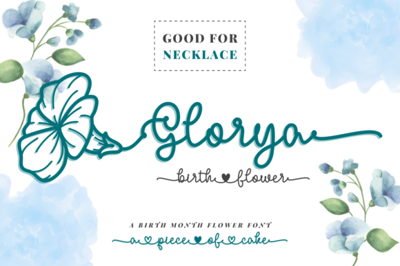 Glorya Birth Flower: Vintage Script Font for Elegant Branding