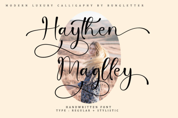 Haythen Maglley: A Modern Luxury Script Font for Editorial Design