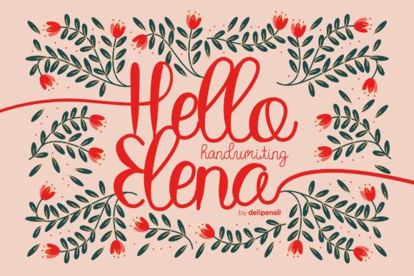 Hello Elena Script Font for Handmade Creators