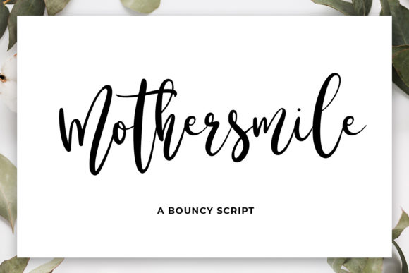 Mothersmile Script Font for Handmade Brands