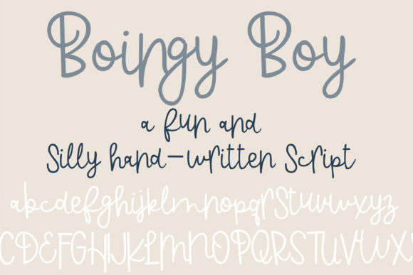 PN Boingy Boy: A Whimsical Script Handwritten Font for Small Business Branding