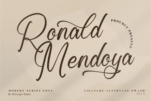 Ronald Mendoya Script Font for Whimsical Handmade Brands