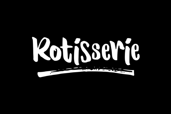 Rotisseria: A Natural Dry Brushed Script Font for Digital Branding