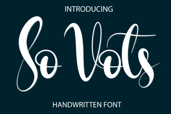 So Vots Script Font for Handmade Makers