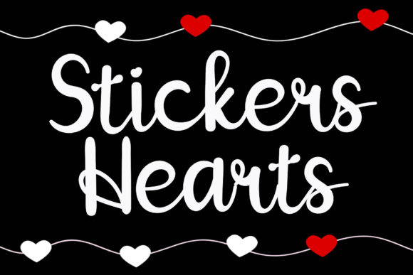 Stickers Hearts: A Simple Flowing Script Font for Editorial Warmth